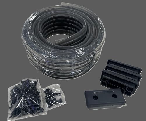 Gatorbak 2x4 Boat Trailer Guide Kit, with Endcaps and Hardware (Smoke (Translucent Black), 16 Foot)