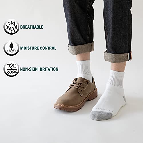 8-Pairs Men's Ankle Cotton Socks with Cushion, Athletic Running Socks Size 7-9/9-12/12-152