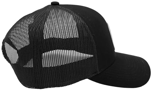 Casquette trucker noire à logo et ajustement optimal, finitions soignées premium