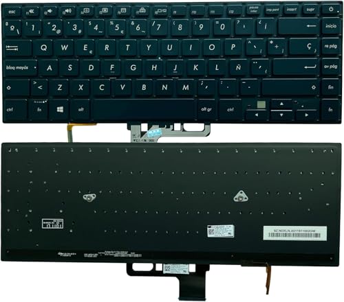 Teclado de portátil para ASUS ZenBook UX550G azul ideal para teletrabajo nocturno