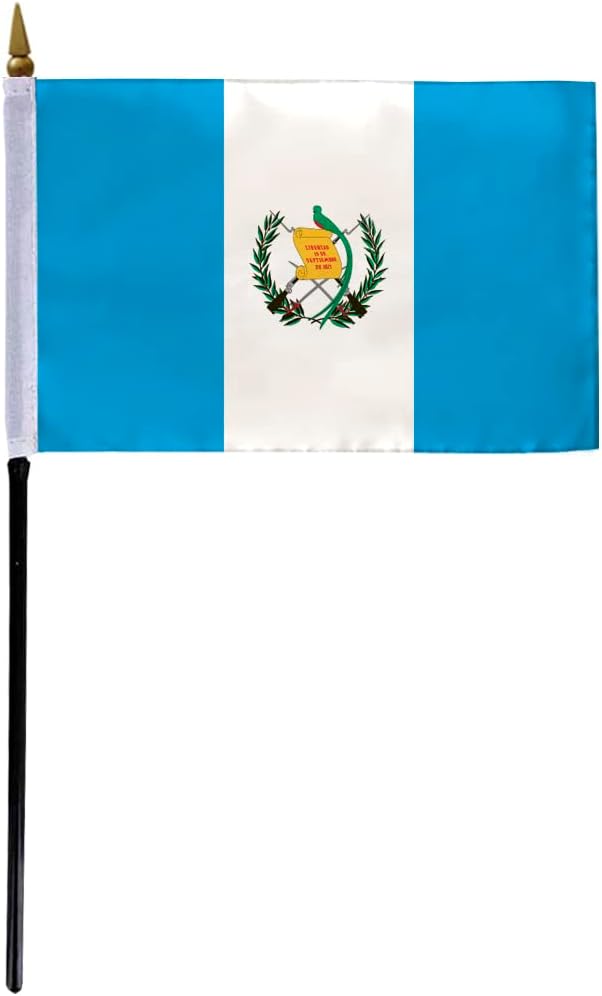 AGAS Guatemala Flag 2x3 ft Outdoor 200D Nylon Double Stitched Hem Rust Proof Brass Grommets Canvas Header Guatemalan National Flag