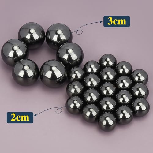 Wzone 2cm Kugel Ferrit Magnet, 20 Stück Magnetkugeln Gegen Stress für Büro Heim, Machen Sie Fan und kreativ