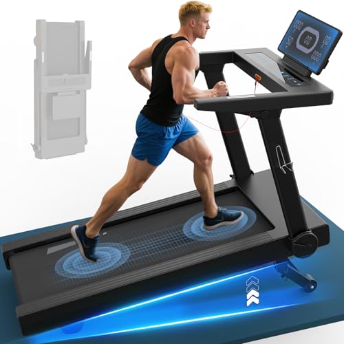 Cowmew Laufband für Zuhause, 7PS Laufband klappbares mit 1-20 km/h, 20% Steigung, App-kompatibles, 36 Programme, LED-Anzeige, Tablethalterung für Zuhause und Büro, Belastung 180Kg Cowmew Laufband für Zuhause, 7PS Laufband klappbares mit 1-20 km/h, 20% Steigung, App-kompatibles, 36 Programme, LED-Anzeige, Tablethalterung für Zuhause und Büro, Belastung 180Kg