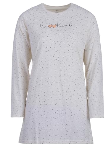Zeitlos Camisón para dormir Weekend Young Fashion Puntos, M-2XL, color blanco, talla XXL, blanco hueso, XXL