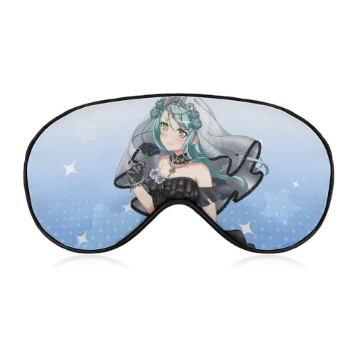 バンドリ-ガルパ + 氷川紗夜 アイマスク 睡眠用アイマスク 遮光率99.99%以上 目隠し シルク アイピロ 眼罩 睡眠グッズ 快眠 安眠 圧迫感なし 通気性