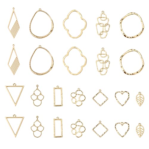 Pendentifs en alliage doré clair FASHEWELRY avec cadre pour confectionner des parures de style