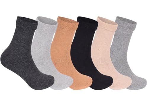 ITRAT® Womens Diabetic Merino Wool Socks Ladies Merino Wool Thermal Non-Elastic wool Sock Wider Top Extra Warm Thick Woman's Sock's Woman bed Sock's, Woman Winter Socks 2.4 TOG (Assorted)