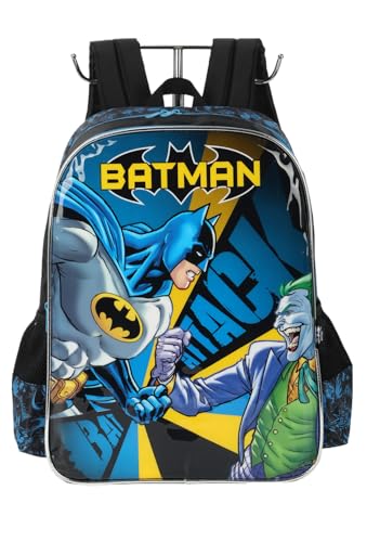 Luxcel, Mochila Infantil Escolar Masculina de Costas Batman Original Cor:Azul