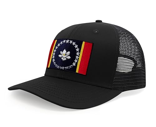 Image of International Tie State Hat for Men and Women, Adjustable Snapback Trucker Baseball Cap with Embroidered Patch