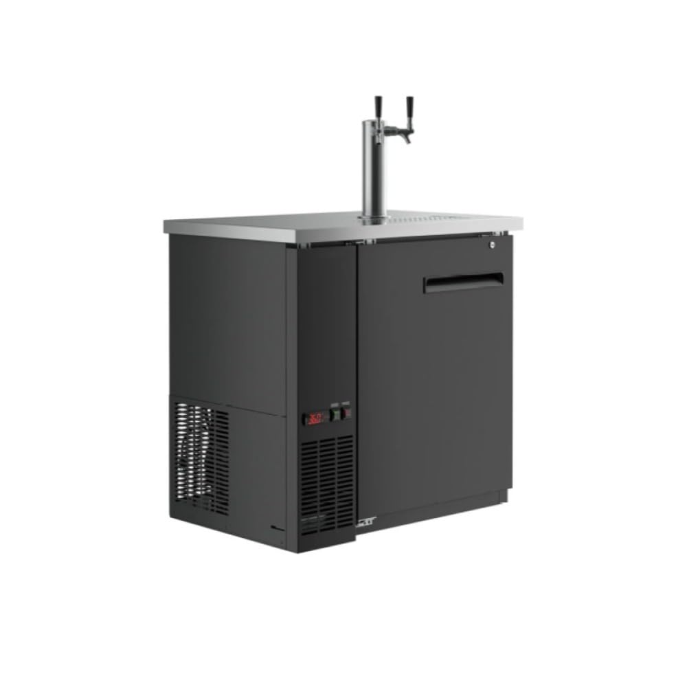 Peakcold Double Tap Commercial Beer Dispenser - Kegerator Keg Cooler; 36" W on Fridge.com - View 1