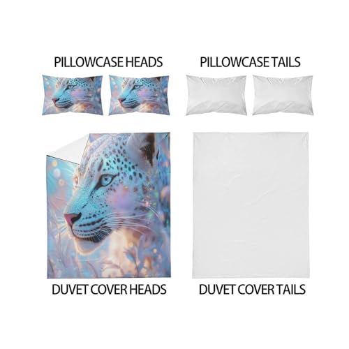 Housse de couette léopard 3D microfibre de qualité supérieure King Size