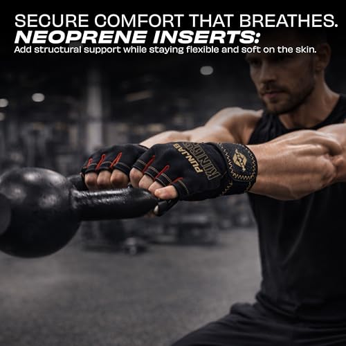 Image of Nivia X Punjab Kings Enduro Cross Training Gloves - Breathable Mesh Back, Flexible 4-Way Stretch Fit, Durable Grip for Gym & Functional Training, Small