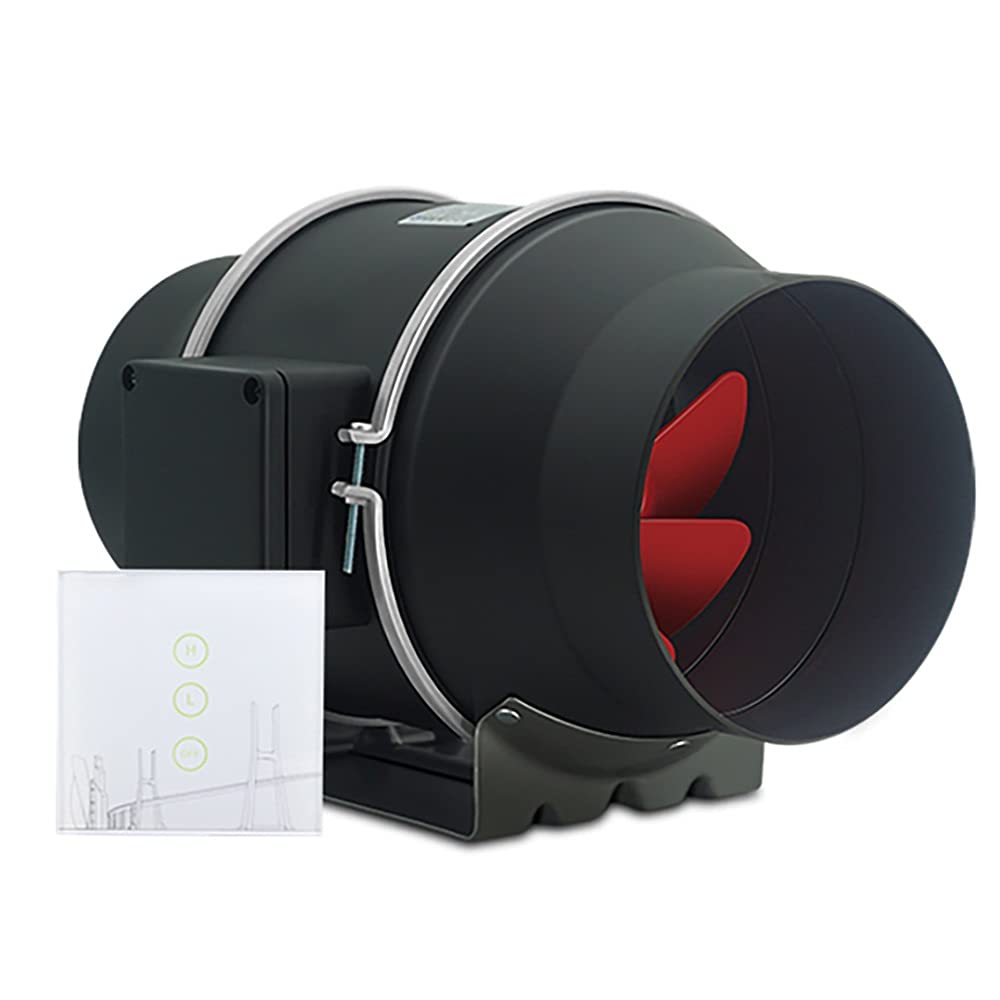 Ventilador de conducto en línea para ventilación, ático, cocina, garaje, invernadero y tienda de campaña, ventilador silencioso para mejorar el flujo de aire
