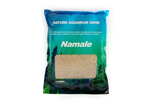 LANDEN Namale Aquarium Sand 11 lbs(3L), Super Natural for Aquarium Landscaping, Cosmetic Sand for Plant Tank, Fine Grain Natural Color River Sand for Freshwater or Blackwater Biotope Tank