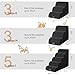 Breiter Hundetreppe Schwarz 5 Stufen 62cm hoch für Kleine Hunde, Hochdichtem Schaumstoff Haustiertreppe, Waschbarem Bezug und Rutschfestem Boden