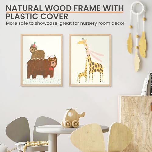 Image of upsimples 16x20 Picture Frame Solid Wooden, Nursery Decor, 1Pack Natural