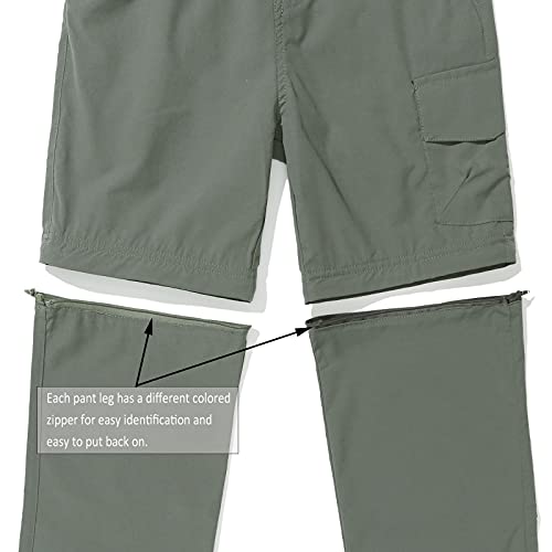 Boys Convertible Cargo Pants, Boys' Trekking Hiking Zip-Off Pants 6-143