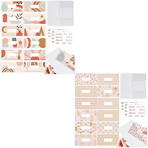 SOUL MAMA A6 Cash Envelopes for Budgeting Binder - Geometric Themed and Boho Themed Bundle Cover