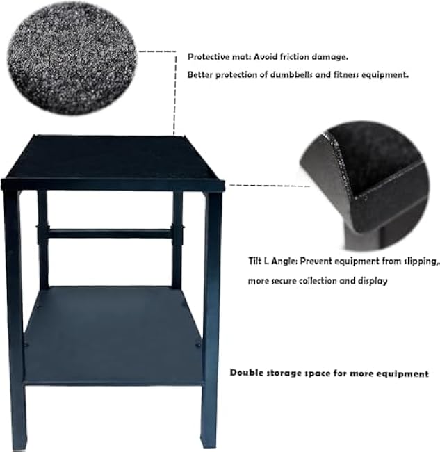 Black Heavy Duty Adjustable Dumbbell Stand - Home Gym Storage Rack with Non-Slip Base, Anti-Tip Safety & Space-Saving Design.