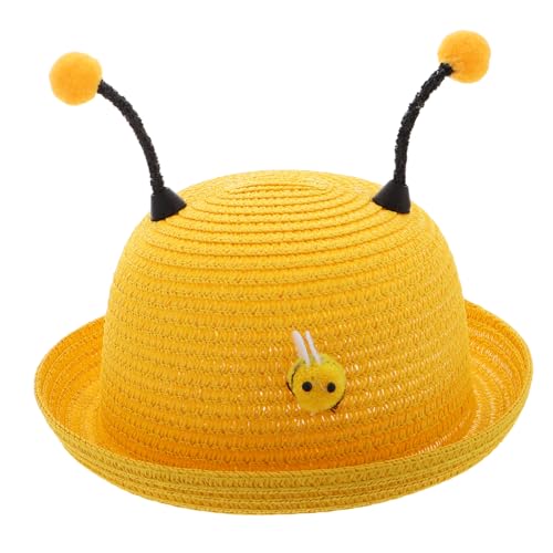 Boy Girl Sun Hat with Uv Wide Brim Beach Cap for Boys and Girls Cute Cartoon Design Lightweight and Breathable Hat for Boys and Girls Yellow
