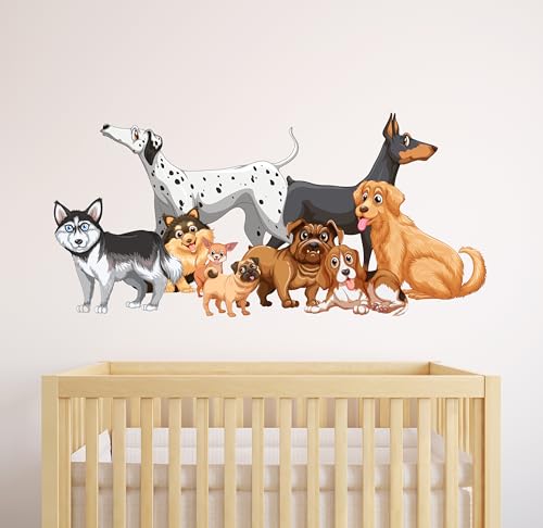 Vinilo Decorativo Infantil Cachorro 40 x 18 pulgadas miniatura 1