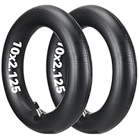 Satgoo E Scooter Schlauch 10x2.125, 2 MM Ultra Dicke, 25 mm Langes Gerades Ventil, Geeignet für Segway Ninebot F20 F20D F25 F30 F40 F40D F65D D18 D28 D38 etc., 10 Zoll Schlauch E Scooter 10x2/2.125