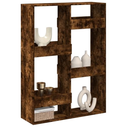 qohoio Cloison de séparation chêne fumé100x33x135 cm Bois d'ingénierie,Paravent Interieur,Cloison Amovible