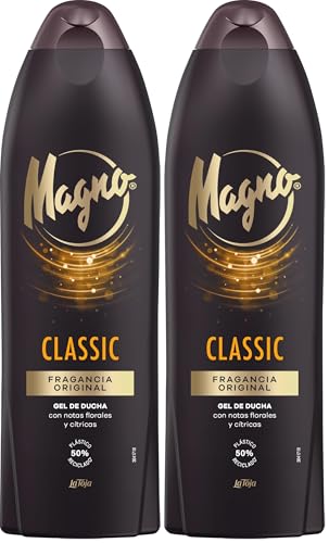 Magno - Gel de Ducha Classic - 600ml – Cremoso y agradable – Su fragancia no te dejará indiferente (Paquete de 2)