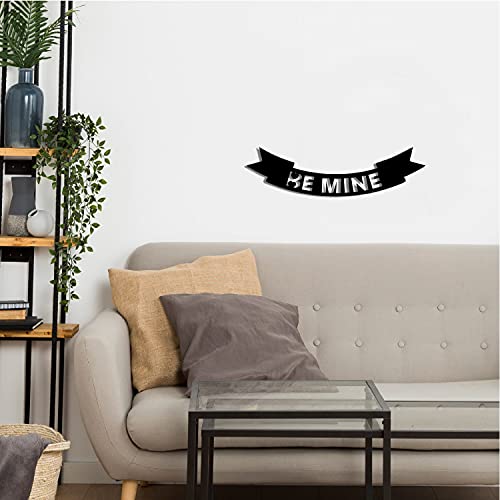 Image of eCraftIndia Be Mine Love Wooden Wall Decor for Living Room Bedroom| Home Wall Decor Items | Wall Art for Home Decor| Valentine Gift for Girlfriend Boyfriend Husband Wife Her Him | Valentine Decoration