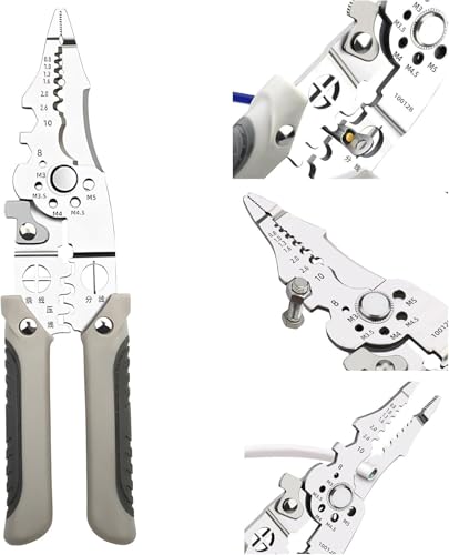 Image of Voroly All in 1 Multifunction Stainless Steel Wire Stripper /Wire Crimping Tool, Wire Cutter, Wire Crimper, Cable Stripper, Wiring Tools and Multi-Function Hand Tool (Wire Stripper Tool)