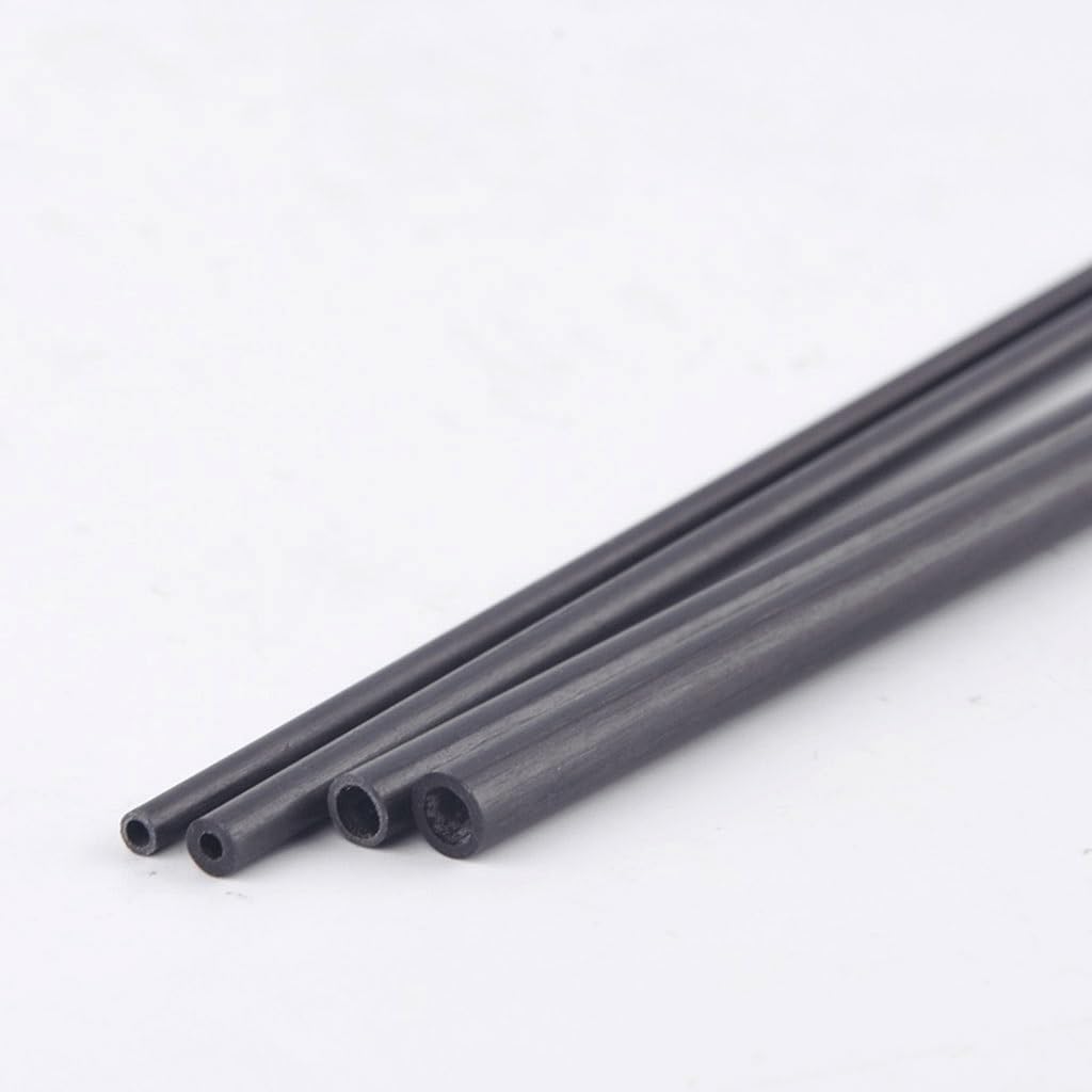 8 tiges de tubes creux en fibre de carbone.(200x1.8x1mm)