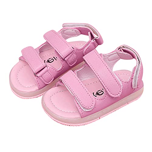 Baby Girls Boys Kid Child LED Sport Luminous Sandals Shoes Non Slip Soft Sole Open Toe Prewalkers (Pink, 3-3.5 Years)3
