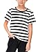 Deerose Boys Halloween Prisoner Costume Black White Striped Shirt Girl Short Sleeve Summer Round Neck Tee 5-6 Years