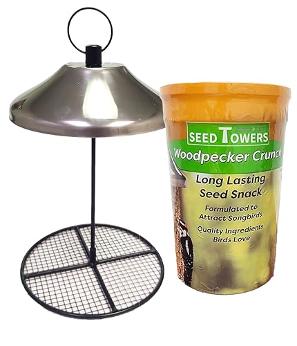 Songbird Treats Seed Tower 2 Packs | Bundle of 2 | 1.5-2 lb Seed Log Towers for Wild Birds (Feeder and Tower Combo)