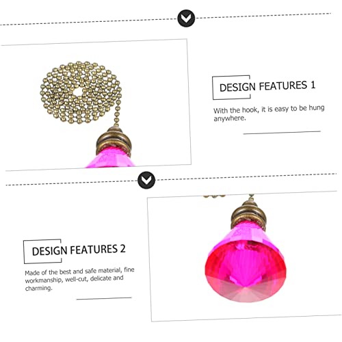 Image of Ceiling Fan Pendant Crystal Car Hanging Lamp Hanging Ornament Lamp Decoration Crystal Prism Decorative Pendant Ball Prism Suncatcher Prism
