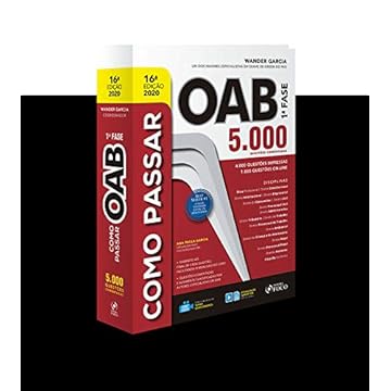 Capa do livro Como Passar Na Oab - 1ª Fase - 5.000 Questões Comentadas - 16ª Ed - 2020