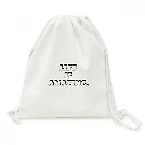 Sac cordon La Vie est en Toile sac shopping en toile de lin pour voyage