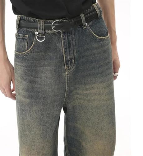 Men Baggy Wide Leg Straight Denim Pants Casual Loose Fit Vintage Washed Streetwear Style Trousers4