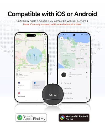 MiLi Air Tracker Tags for iOS and Android, Bluetooth Tracker for Apple Find My/Google Find Hub. Key Finder Item Locator for Luggage, Bags,Suitcase, Backpack — view 3
