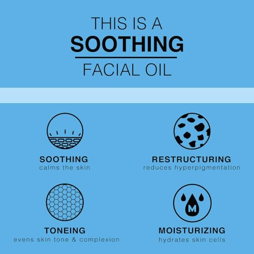 BEAUTE DE PROVENCE Soothing Facial Oil – Grapeseed, Rosehip, and Lavender Oils – Lightweight Hydrating Face Oil for All Skin Types, 2 fl oz