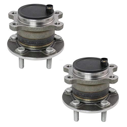 Image of TRQ Rear Driver and Passenger Side Wheel Bearing and Hub Assembly Set 2 Piece Compatible with 2014-2018 Ford Transit Connect
