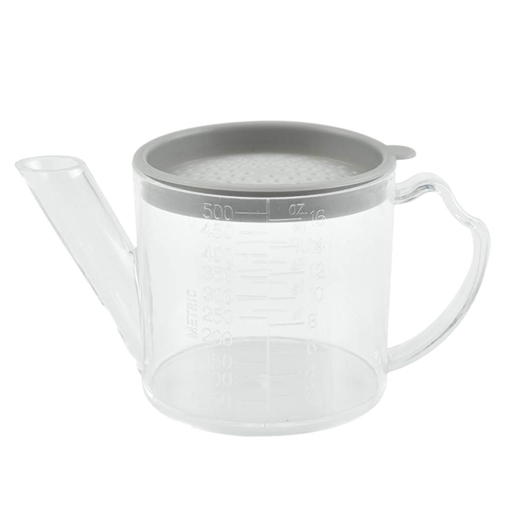 Yardwe 500ml Oil Strainer Pot Grease Can Oil Storage Can Container Suitable for Storing Frying Oil and Cooking Grease