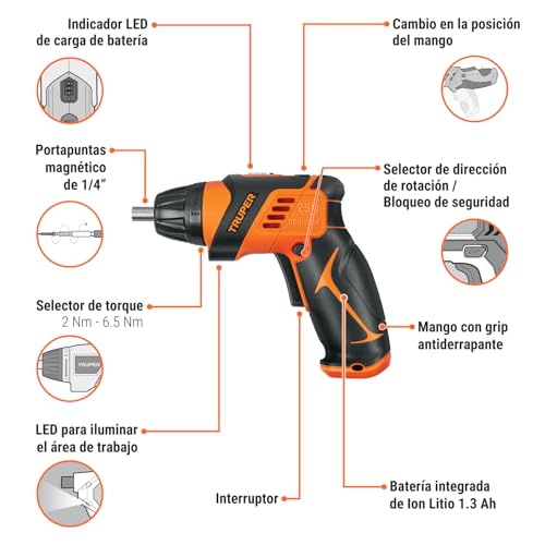 Taladro destornillador Truper 9 taladro destornillador truper marca TRUPER (3)