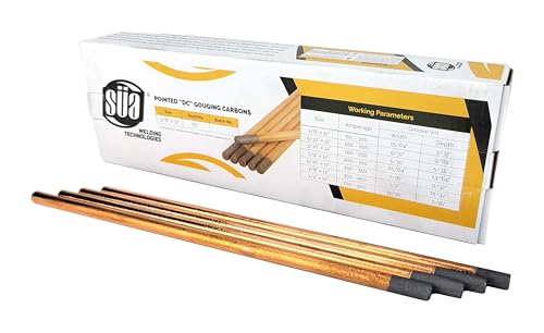SÜA - DC Copper Coated Pointed Carbon Gouging Rod - 3/8