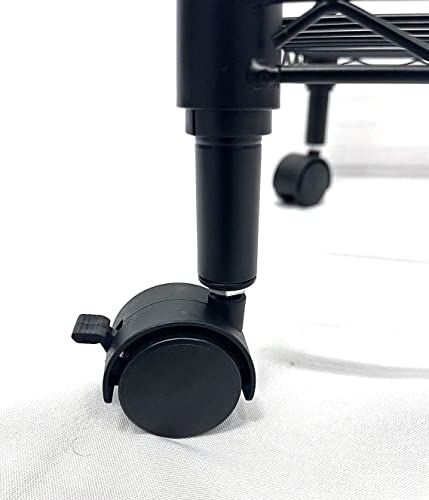 Estante de Aço Inox VGHome 5 prateleiras - aramada Cor Preta