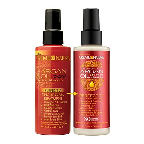 Creme Of Nature Argan Oil For Hair, Perfect 7-In-1 Leave-In Treatment, For Healthy Hair With Exotic Shine, 5.1 Fl Oz (Package May Vary) (Pack Of 2) #TOP3
