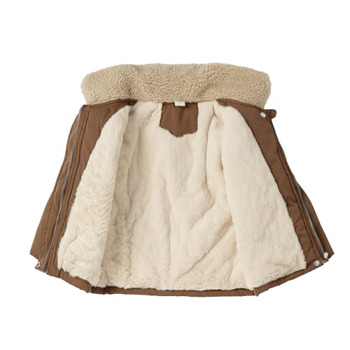 Mud Kingdom Boy Winter Jacket Thick Warm Fleece Long Sleeve Lapel Solid Coat Casual Outerwear3