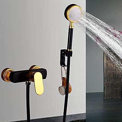 Mélangeurs robinets de douche noir et or en espace aluminium durable