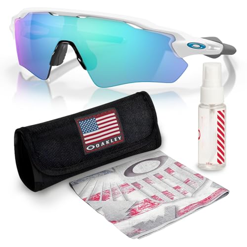 Image of Oakley RADAR EV PATH TEAM COLORS OO9208 Shield Shape Sunglasses With Official Eyewear Kit