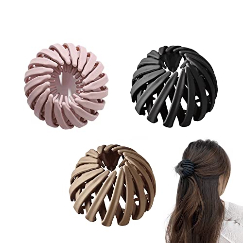 3 Stück Vogelnest Haarspange Haarspangen für Damen Vintage Vogelnest Haarklammern Erweiterbar Kopfschmuck Haarband Große Haarclips Haargreifer Haar Accessoire Haarschmuck für Damen und Mädchen Cover
